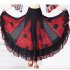 Women Dance Skirts Modern Waltz Standard Ballroom Dance Large Swing Practice Skirts For Stage Performance red S