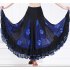 Women Dance Skirts Modern Waltz Standard Ballroom Dance Large Swing Practice Skirts For Stage Performance red S