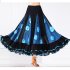 Women Dance Skirts Modern Waltz Standard Ballroom Dance Large Swing Practice Skirts For Stage Performance green One size fits all