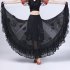 Women Dance Skirts Modern Waltz Standard Ballroom Dance Large Swing Practice Skirts For Stage Performance green One size fits all