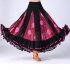 Women Dance Skirts Modern Waltz Standard Ballroom Dance Large Swing Practice Skirts For Stage Performance green One size fits all