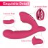 Women Double Head Vibrator Clitoral Nipple Stimulator with 10 Frequency Double Motor Vibration Purple