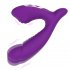Women Double Head Vibrator Clitoral Nipple Stimulator with 10 Frequency Double Motor Vibration Purple