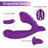 Women Double Head Vibrator Clitoral Nipple Stimulator with 10 Frequency Double Motor Vibration Purple