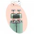 Women Double Headed Electric Shaver Ergonomic Design Hair Trimmer With Cleaning Brush For Travel beige