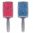 Women Dry Hair Comb Water Absorbent Microfiber Vented Back Air Bag Massage Comb For Medium Thick Hair blue 1pc
