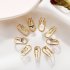 Women Ear Clips U Shape Rhinestone Earrings Simple Alloy Eardrop Jewelries Decoration 5pcs set gold