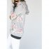 Women Elegant Chic Flower Printing Sweatshirt Hooded Long Sleeve Tops