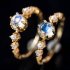 Women Elegant Opal Bridal Engagement Ring Jewelry