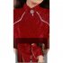 Women Elegant Retro Cheongsam Dress With Pearl Tassel Decoration High Split Chinese Traditional Party Costume wine red XXXL