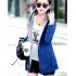 Women Fashion Autumn Winter Thicken Hooded Coat Solid Color Soft Cotton Hoodie green XXL