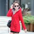 Women Fashion Autumn Winter Thicken Hooded Coat Solid Color Soft Cotton Hoodie   Black  XL