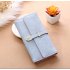 Women Fashion Buckle Design Frosted Long Purses
