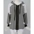 Women Fashion Casual Long sleeved Hooded Coat Matching Color Blouse Tops