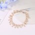 Women Fashion Crystal Tassel Anklet Beach Foot Jewelry  Silver