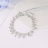 Women Fashion Crystal Tassel Anklet Beach Foot Jewelry  Silver
