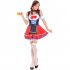 Women Fashion Cute Oktoberfest Dirndl Dress Traditional Costume Party Dress red M