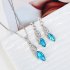 Women Fashion Diamond Drops Necklace   Earrings Set Delicate Wear Decoration