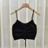 Women Fashion Drawstring Tank Top Casual Elegant Solid Color Sleeveless Crop Top Multi color Camisole yellow One size