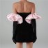Women Fashion Dress Sexy Off Shoulder High Waist Puff Sleeves Bodycon Skirt Sleeveless Solid Color Slim Fit Short Skirt black M