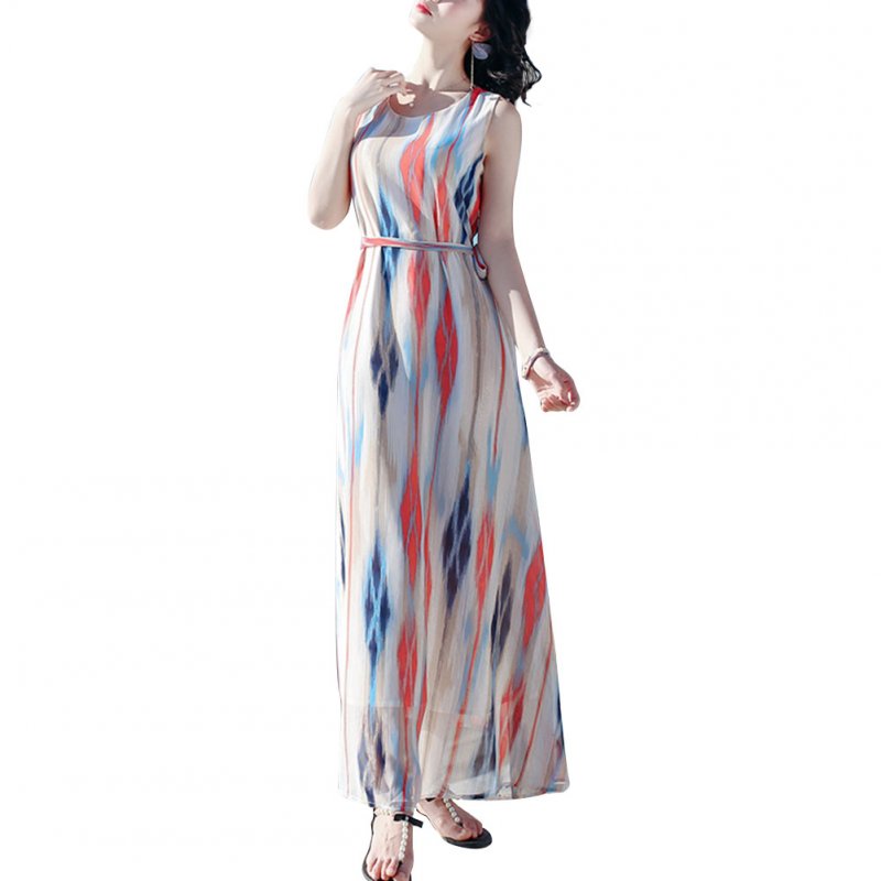 Women Long Dress Sleeveless Beach Skirt