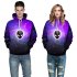 Women Fashion Ghost Digital Printing Hooded Sweatshirts for Couples