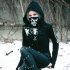 Women Fashion Halloween Series Street Style Skull Printing Hooded Sweatshirts black M