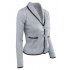 Women Fashion Lapels Design Jackets Small Type Matching Suit Coat Double Button Placket Tops