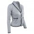 Women Fashion Lapels Design Jackets Small Type Matching Suit Coat Double Button Placket Tops