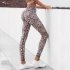 Women Fashion Leopard Printing Slim High Stretch Pants