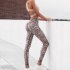 Women Fashion Leopard Printing Slim High Stretch Pants