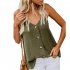 Women Fashion Loose Casual V neck Button Sleeveless Sling Vest