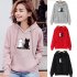 Women Fashion Loose Hooded Pullover Casual Long Sleeve Shirt Sweatshirt Hoodies Top red XL