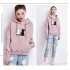 Women Fashion Loose Hooded Pullover Casual Long Sleeve Shirt Sweatshirt Hoodies Top pink 2XL
