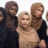 Women Fashion Monochrome Cotton Linen Scarf Breathable Headscarf