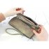 Women Fashion PU Leather Trifold Purse Portable Zipper Buckle Long Handbag with Rope