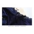 Women Fashion Panties Sexy Low waist Lace Underwear Simple Solid Color Ice Silk Briefs Breathable Underpants navy blue L