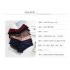 Women Fashion Panties Sexy Low waist Lace Underwear Simple Solid Color Ice Silk Briefs Breathable Underpants navy blue L