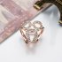 Women Fashion Pearls Diamante Scarf Clip Buckle Three Ring Rhinestone Brooch Pin