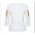 Women Fashion Printing Embroidered Shirt All Matching Soft Cotton Shirt white L