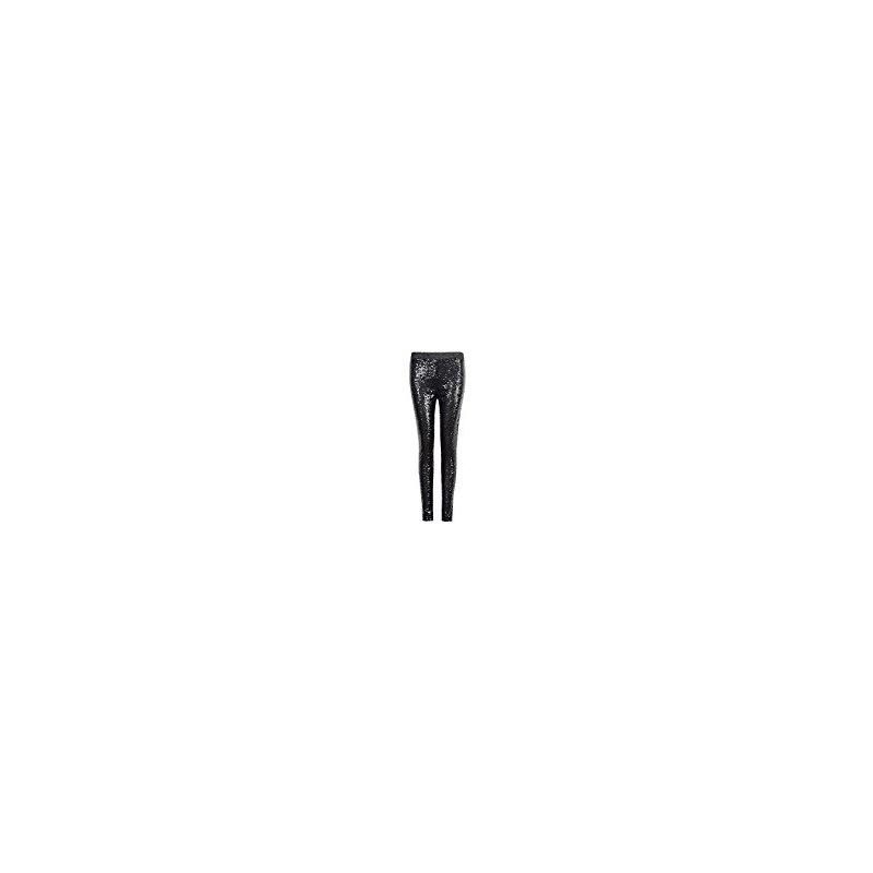 Women Shiny Legging Tight Pant Black XL