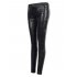 Women Fashion Shiny Sequin Stretch Skinny Legging Tight Pant Black XL