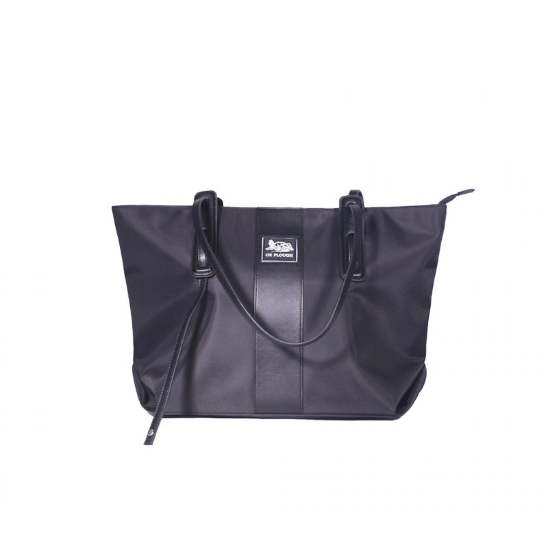 Women Fashion Shoulder Handbag Large Capacity Bucket Tote Bag Drone Storage Pouch Black + silk scarf