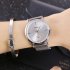 Women Fashion Simple Alloy Mesh Watchband Quartz Watch