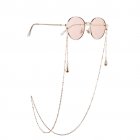 Women Fashion Simple Water Drip Deocr Alloy Eyeglass Chain for Glasses Accessories Gold