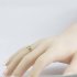 Women Fashion Simple Waterdrop shaped Crystal Open ended Ring