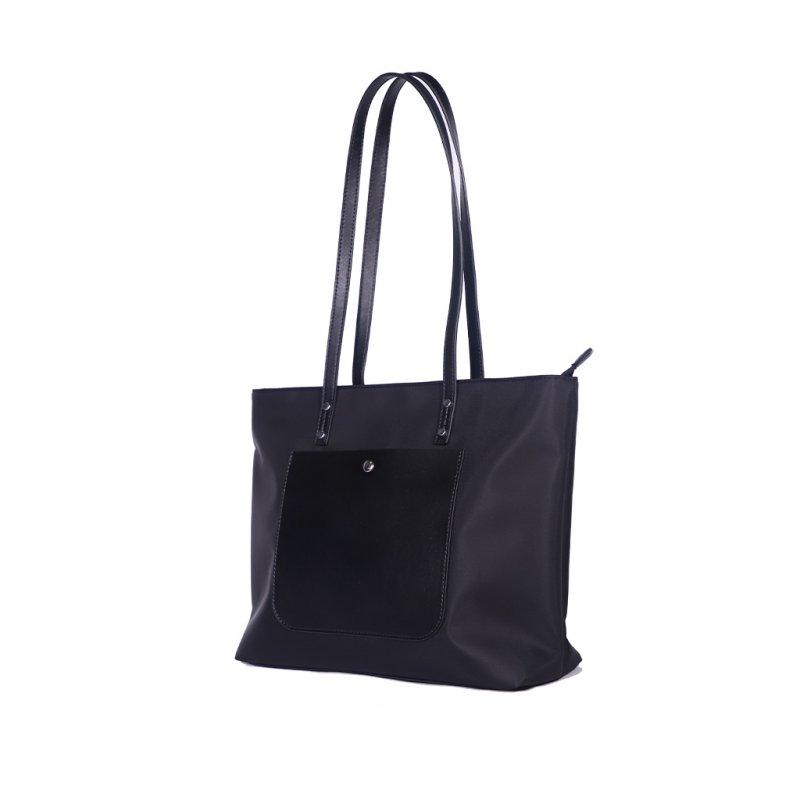 Women Fashion Single  Shoulder  Bag Simple Casual Large-capacity Drone Storage Bag Black + silk scarf