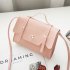 Women Fashion Solid Color Zipper Shoulder Bag Crossbody Bag Messenger Phone Coin Bag  Pink