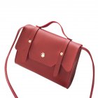 Women Fashion Solid Color Zipper Shoulder Bag Crossbody Bag Messenger Phone Coin Bag  red