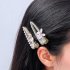 Women Fashion Sweet Heart shaped Rabbit Shimmer Crystal Hairpin